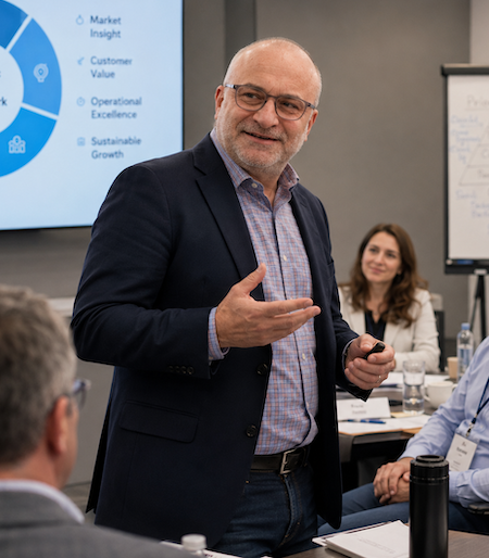 Iliya Rybchin facilitating a workshop session